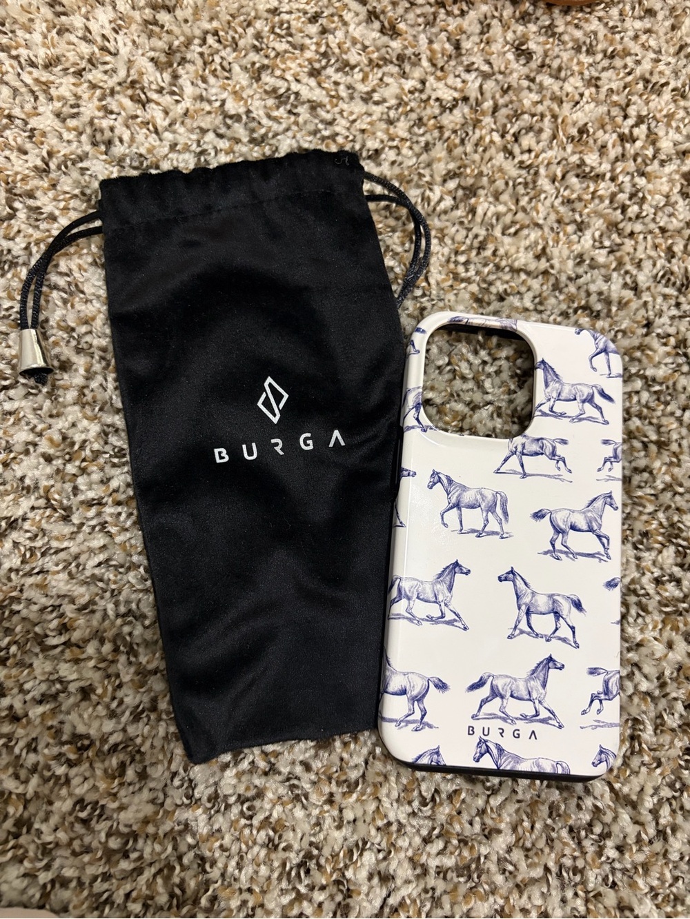 BURGA White Horse Pattern iPhone 13 Pro Max Case